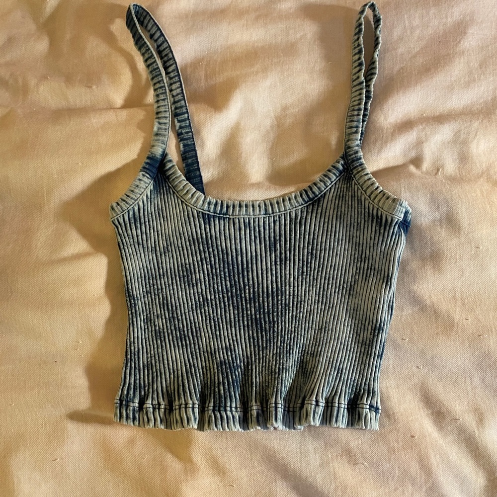 Zara ribbed cropped tank top